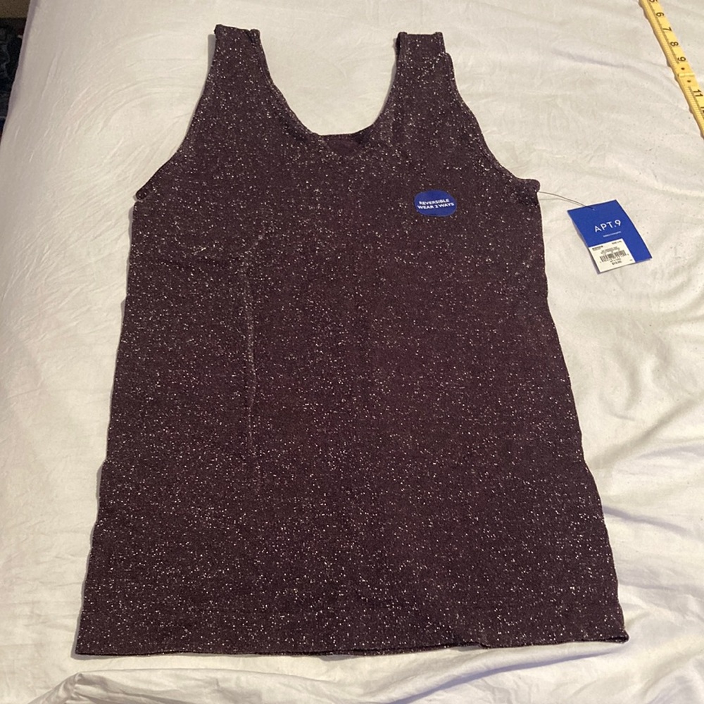 Purple tank top.